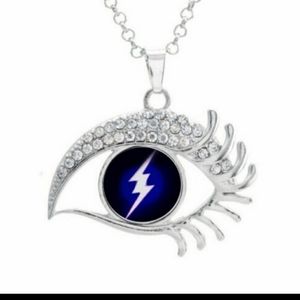 Thunderbolt - Snap Button- Eye Necklace